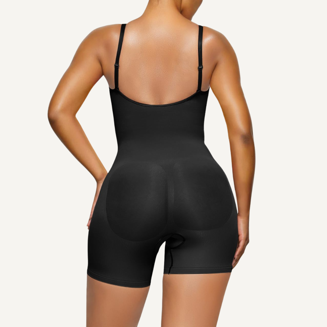 Mid-Thigh Shapewear Bodysuit with Open Bust