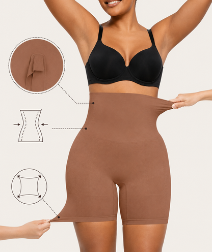 High-Waisted Seamless Shaping Shorts with Tummy Control